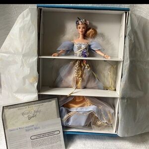 Barbie Angel Doll in White and Gold Gown